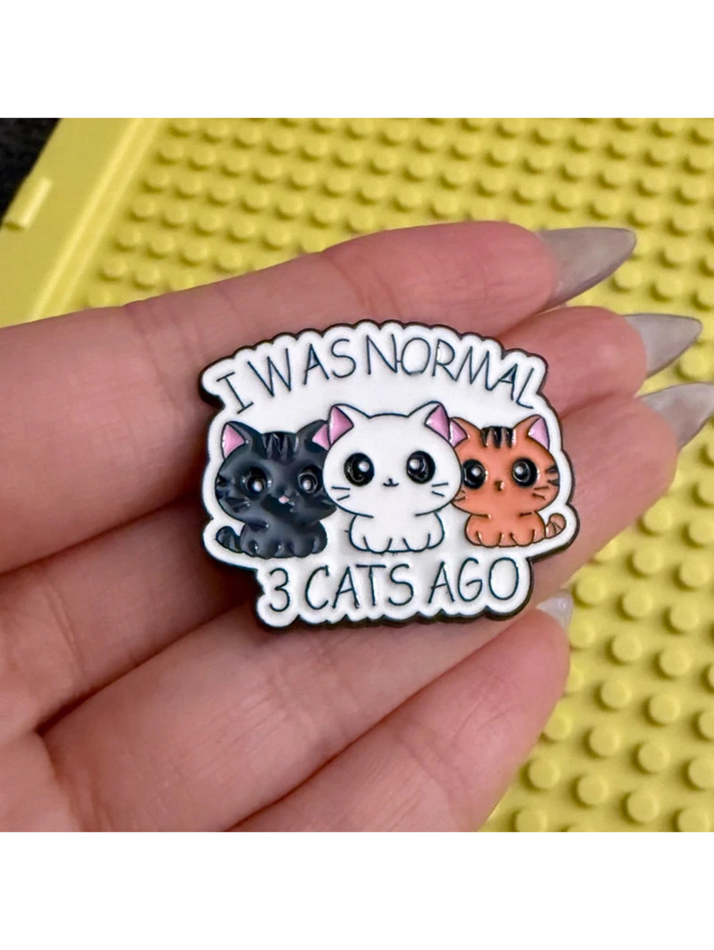 Pin - Cat, Normal 3 Cats Ago Funny Cute Kitty Fur Baby Kawaii Tabby Kitten NWT